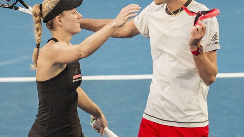 Angelique Kerber und Alexander Zverev fordern in Perth erneut Roger Federer und Belinda Bencic im Final heraus