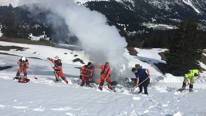 Ungewöhnlicher Löscheinsatz in Valbella