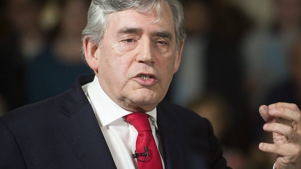 Der ehemalige britische Premierminister Gordon Brown warnt nachdrücklich vor den negativen Folgen eines Austritts Grossbritanniens aus der Europäischen Union. Letzte Woche sprach sich Brown am Swiss Economic Forum in Interlaken für einen Verbleib in der EU aus. (Archivbild)