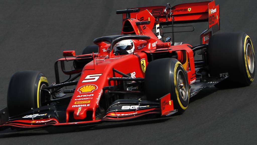 Sebastian Vettel im Ferrari fuhr im ersten Training zum Grand Prix von Belgien die beste Rundenzeit