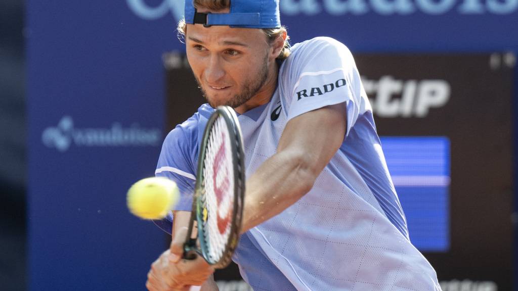 Leandro Riedi schlägt sich wacker, hat aber zweimal im Tiebreak das Nachsehen