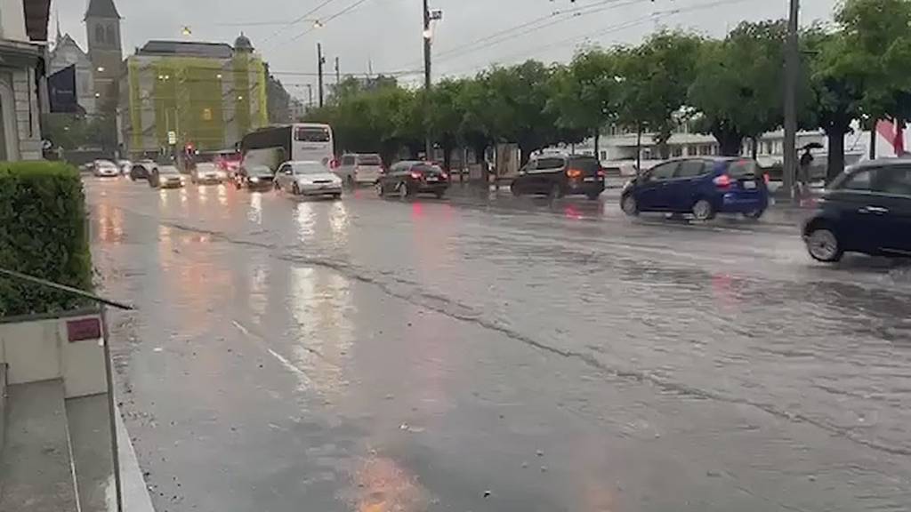 Überschwemmungen in Luzern nach Unwetter