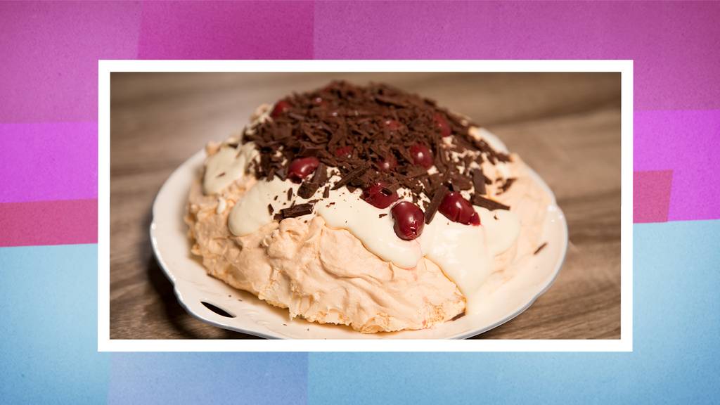 Das Dessert: Schwarzwälder Kirsch Pavlova