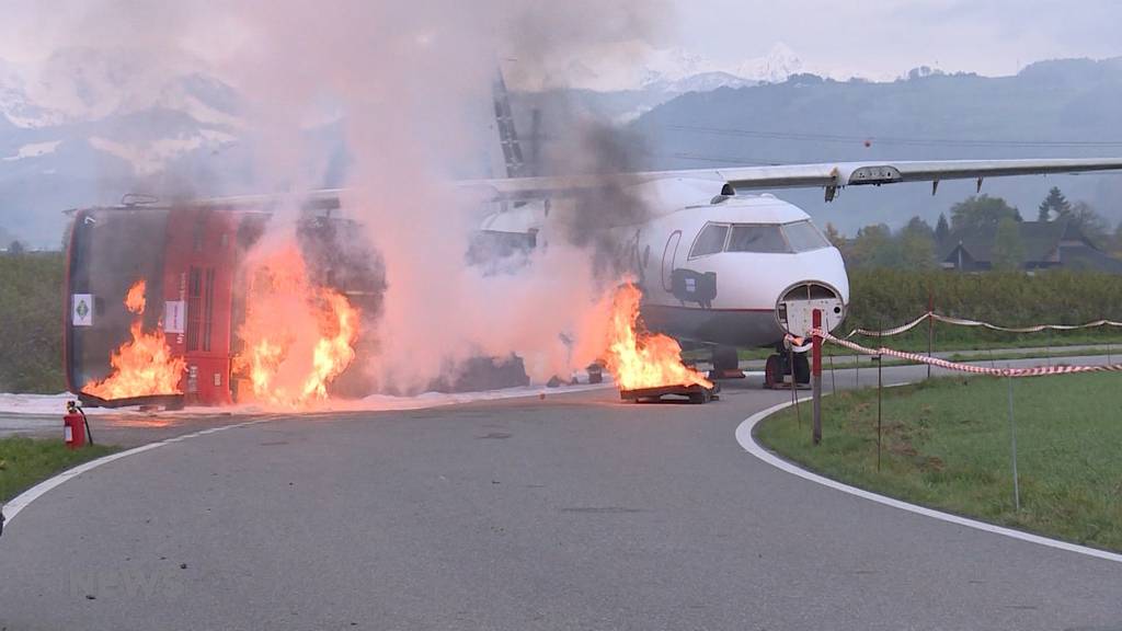 Flugplatz Belp: Riesige Notfallübung trotz wenig Flugverkehr