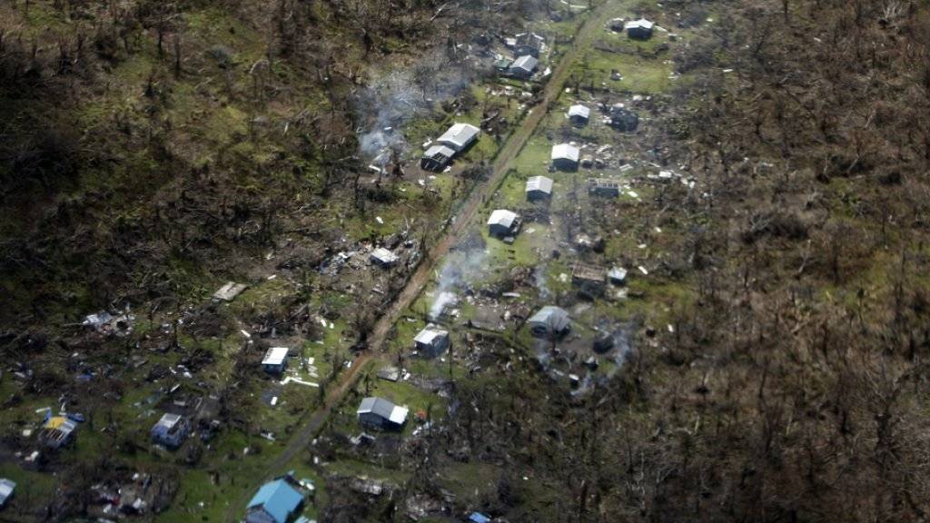 Von einem Zyklon zerstörte Gebäude auf Vanuatu im März 2015. (Archivbild)