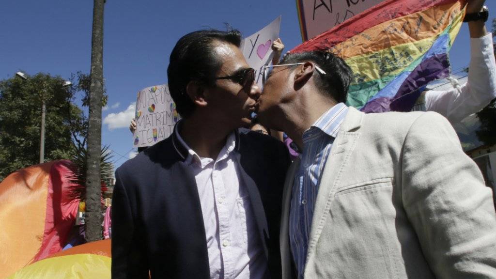 Jubel unter Homosexuellen: Das Verfassungsgericht in Ecuador hat am Mittwoch die Ehe zwischen zwei Personen des gleichen Geschlechts gutgeheissen.