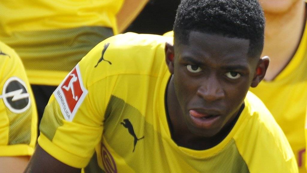 Für das Teamfoto von Borussia Dortmund hat er noch posiert: Ousmane Dembélé