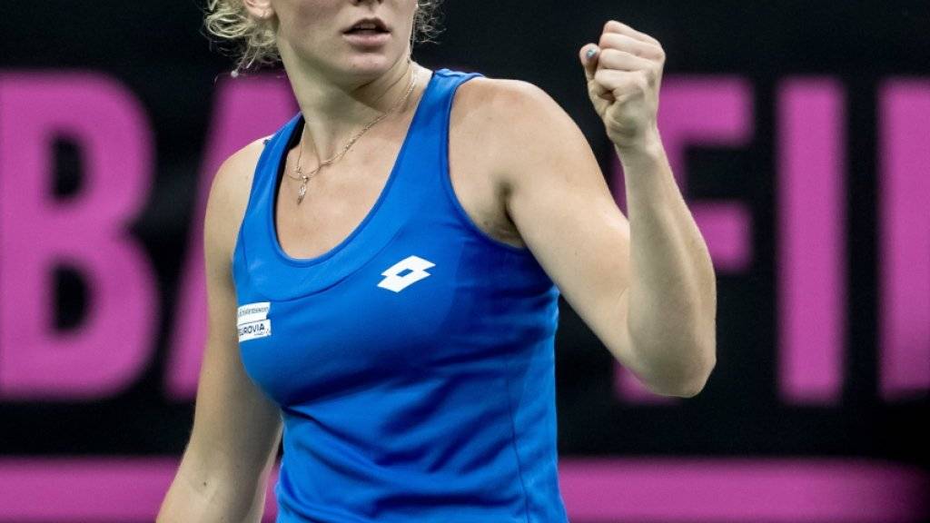 Katerina Siniakova ballt die Faust: Tschechien steht dicht vor einem weiteren Triumph im Fed Cup