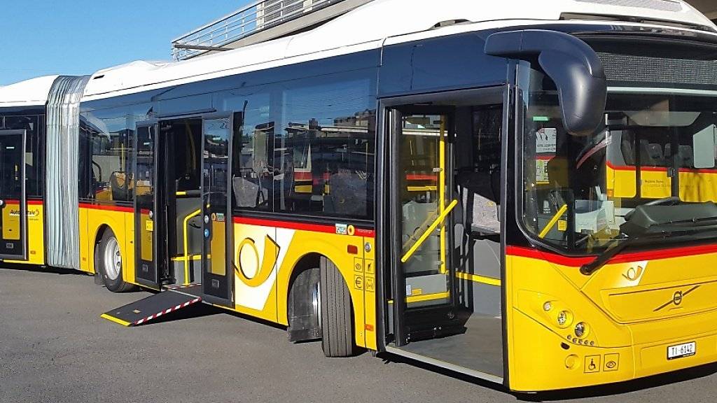 «Grüne» Technik in gelbem Gewand. Im Mendrisiotto verkehrt seit Montag der schweizweit erste hybridangetriebene Gelenk-Postbus.