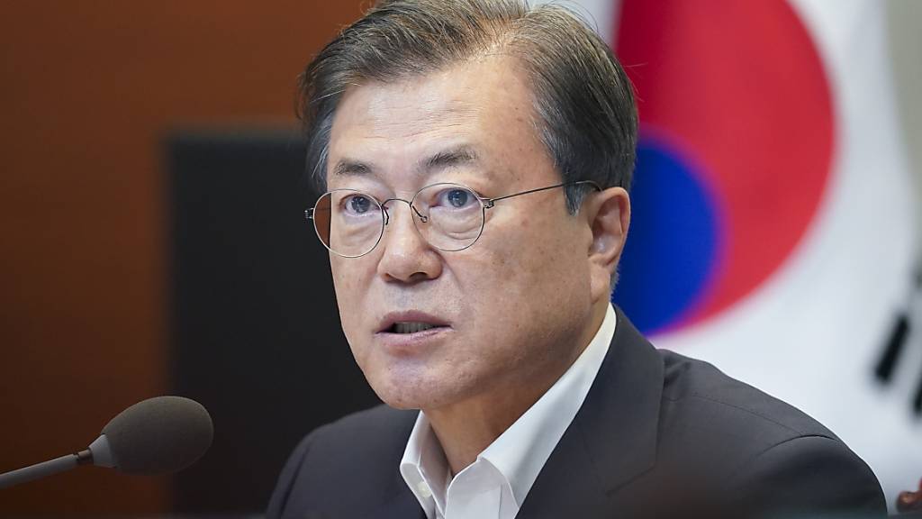 Südkoreas Präsident Moon Jae In. Foto: -/YNA/dpa