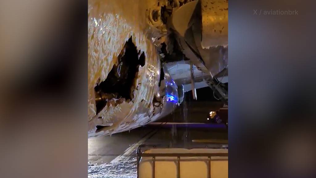 Über Startbahn hinausgeschossen: Air Serbia-Flugzeug schwer beschädigt