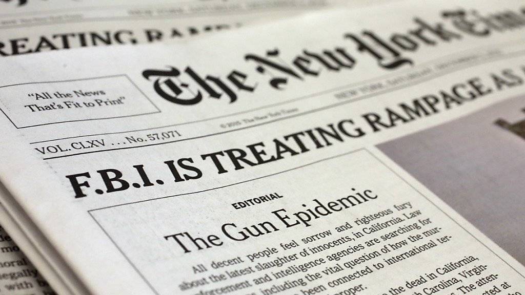 Bei der Traditionszeitung «New York Times» steigen die Online-Anzeigen deutlich an, während die Werbeeinnahmen im Printbereich stark sinken. (Archiv)