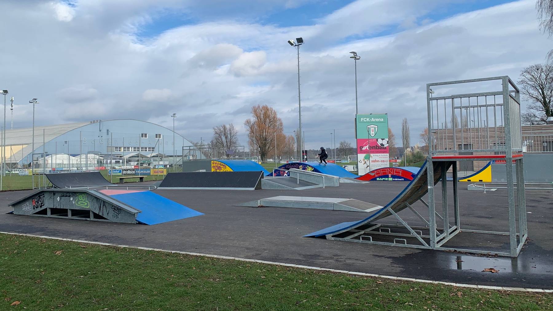 Neuer Standort, neue Geräte: Der Kreuzlinger Skaterpark ist bereits in Betrieb. 