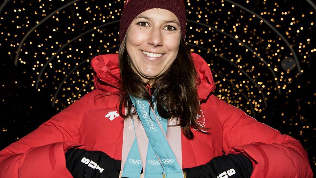 Medaillensammlerin: Nach ihren drei Olympiamedaillen holte Wendy Holdener an der Schweizer Meisterschaft erwartungsgemäss Gold im Slalom