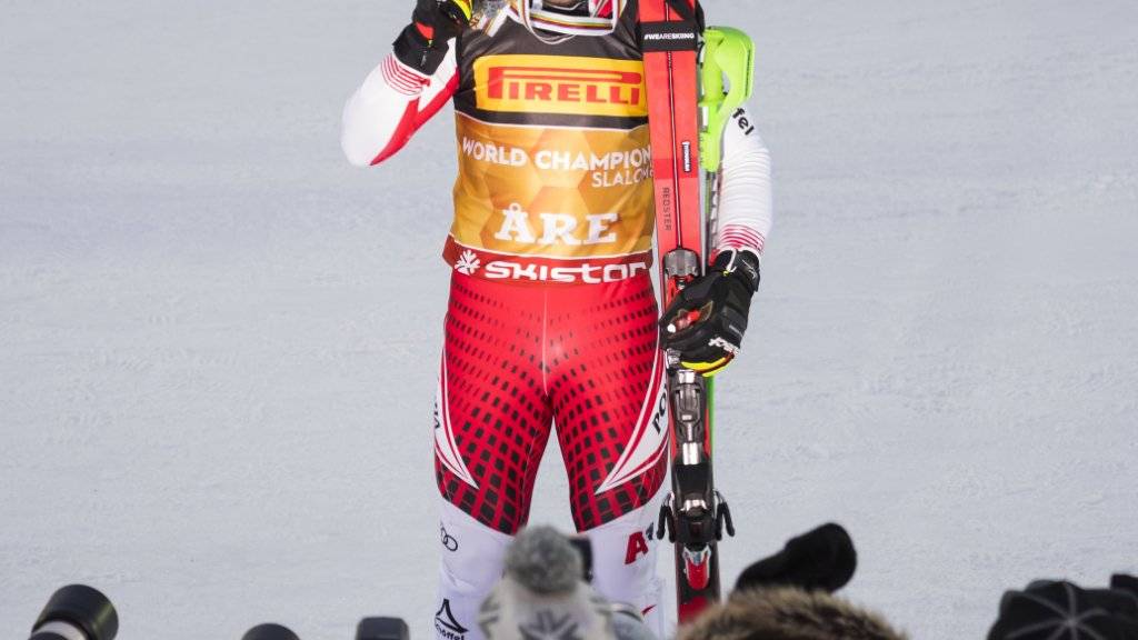 Marcel Hirscher - in Are zum dritten Mal Slalom-Weltmeister geworden