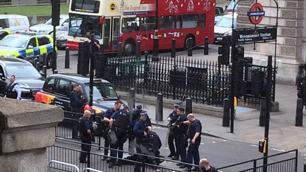 Szene der Verhaftung am Donnerstag in London.