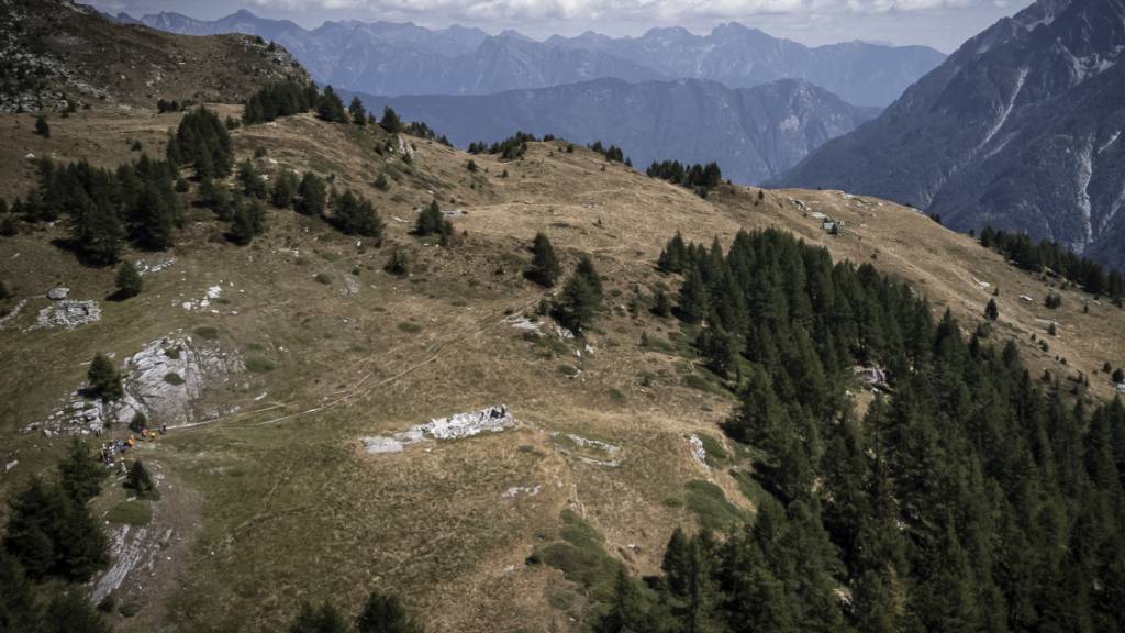 Blick auf das Gelände oberhalb von Gondo, wo ein alpiner Solarpark entsehen soll. (Archivbild)