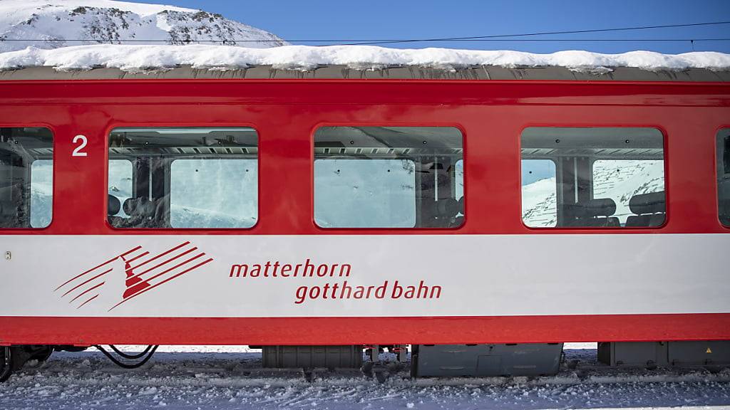 Ab Betriebsbeginn ist die Strecke zwischen Visp und Zermatt infolge des Unwetters unterbrochen, teilte die Matterhorn Gotthard-Bahn auf dem Kurznachrichtendienst X mit. (Archivbild)