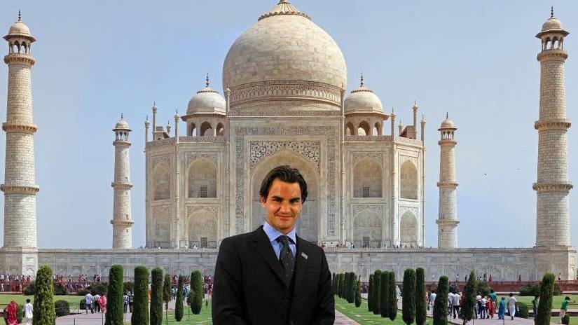 Roger Federer reist dank Photoshop durch Indien