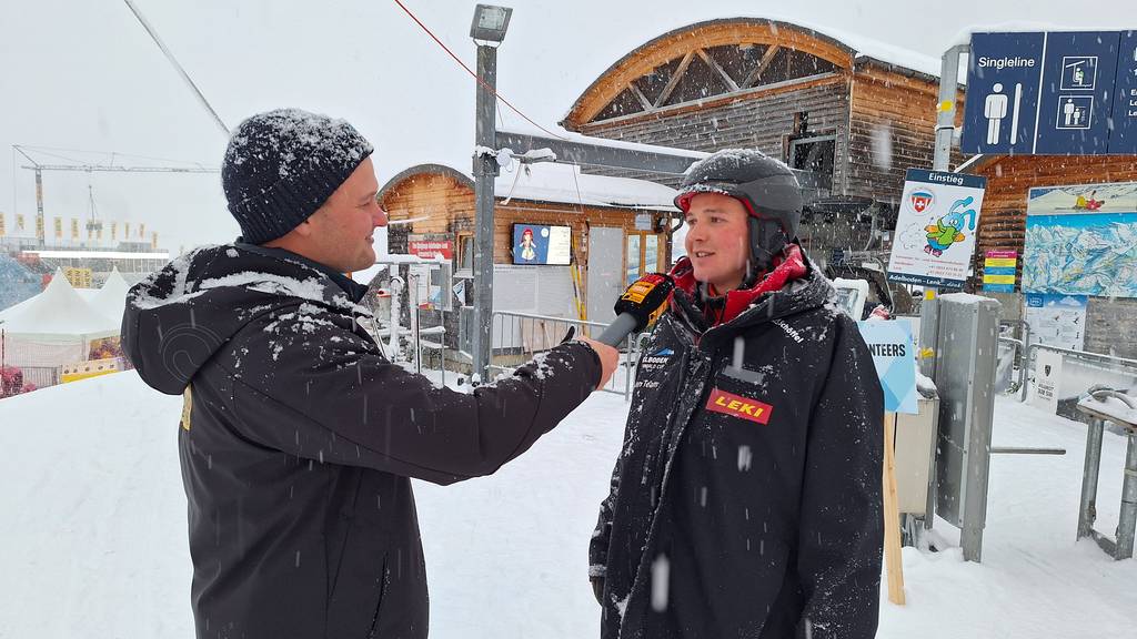 Christian Schranz schauffelte zwei Nächte den Neuschnee vom Chuenisbärgli und ermöglichte so die Skirennen.