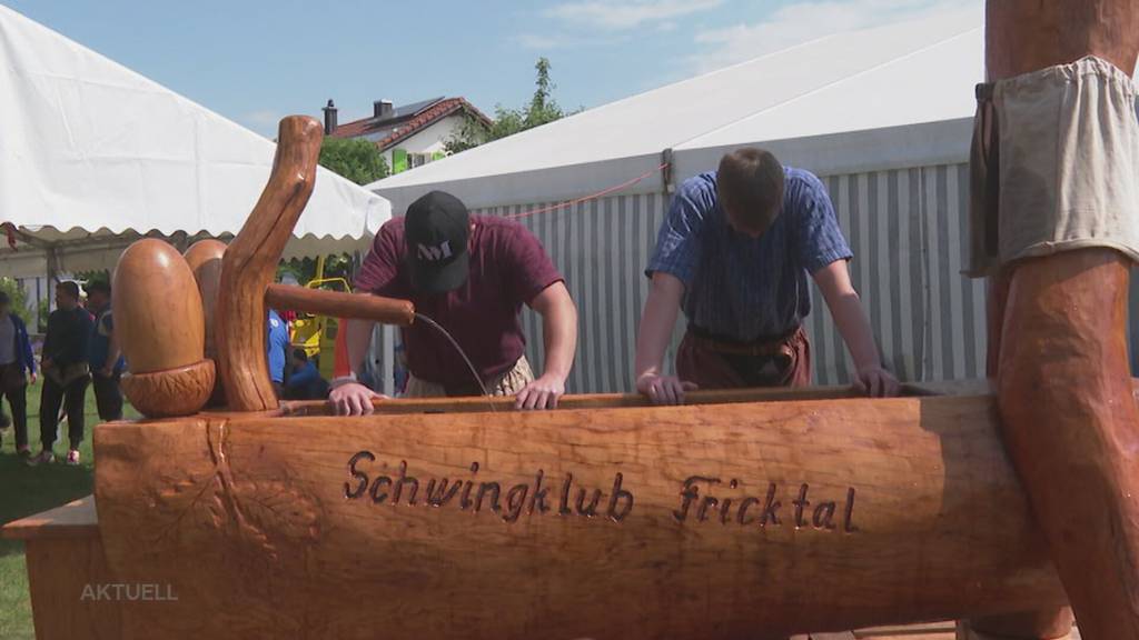 Gute Stimmung am Kantonalen Schwingfest in Möhlin