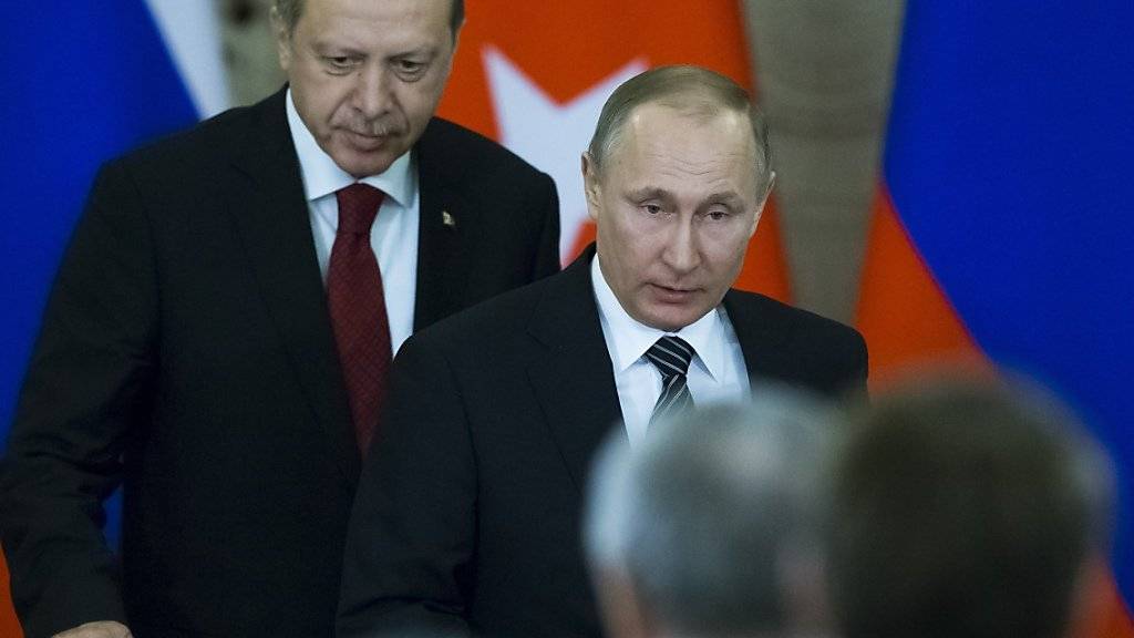 Die gestörten bilateralen Beziehungen sind wieder eingerenkt: der türkische Präsident Recep Tayyip Erdogan (links) zu Gast bei seinem russischen Amtskollegen Wladimir Putin in Moskau.