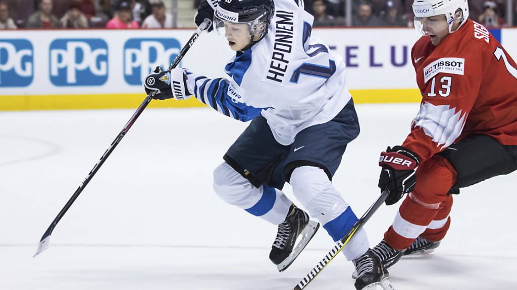 Der Finne Aleksi Heponiemi im Januar 2019 im Spiel gegen die Schweiz