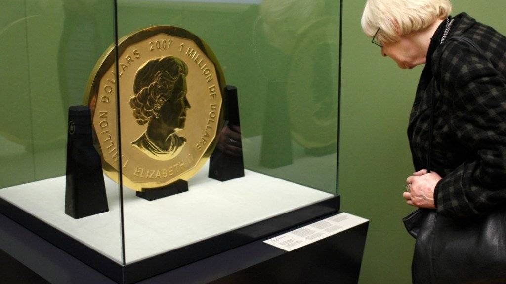 Unbemerkt gestohlen und aus dem Berliner Bode-Museum geschafft: Die «Big Maple Leaf», zweitgrösste Goldmünze der Welt und etwa 4 Millionen Franken wert. (in einer Aufnahme vom Dezember 2010)