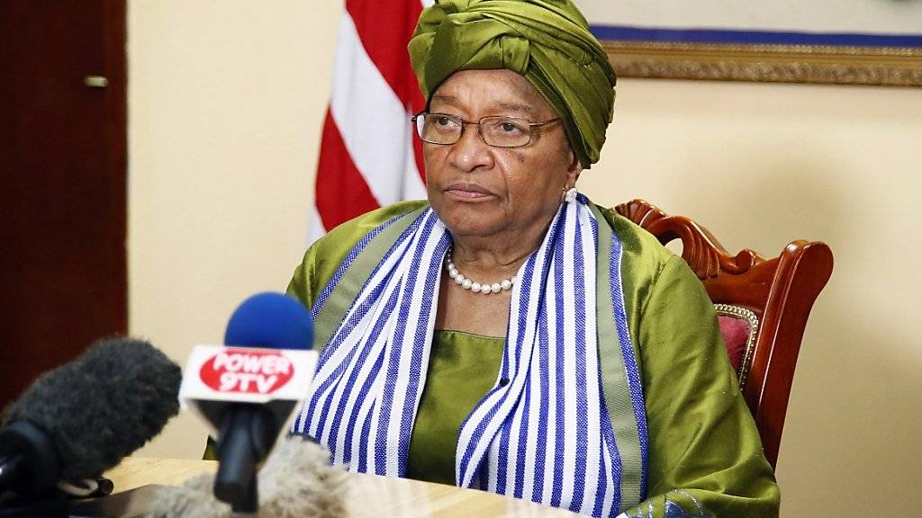 Liberias Präsidentin Ellen Johnson-Sirleaf vor der Wahl bei ihrer Rede zur Nation.