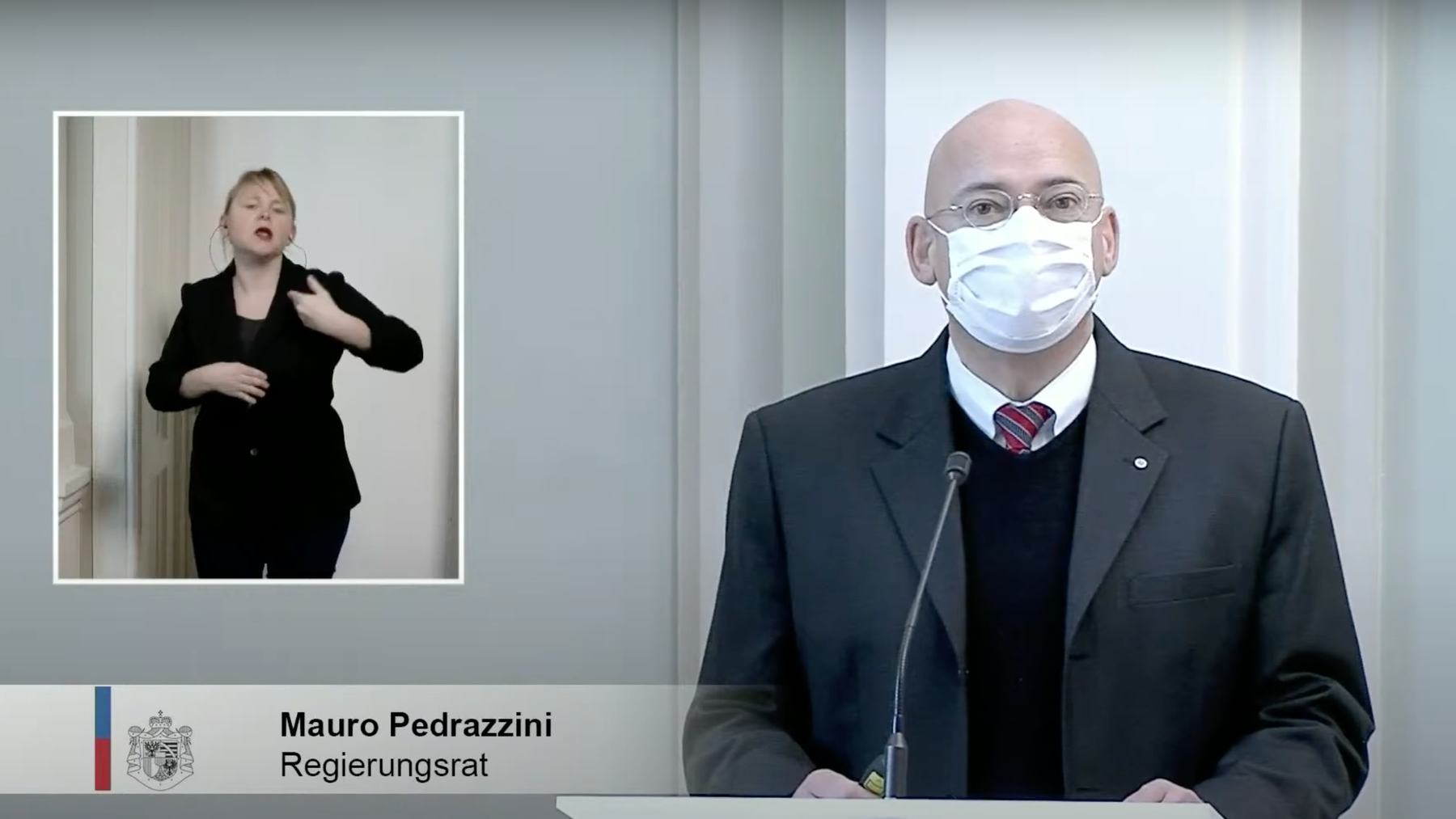 Der Liechtensteiner Gesundheitsdirektor Mauro Pedrazzini an der Medienkonferenz vom 22. Januar.