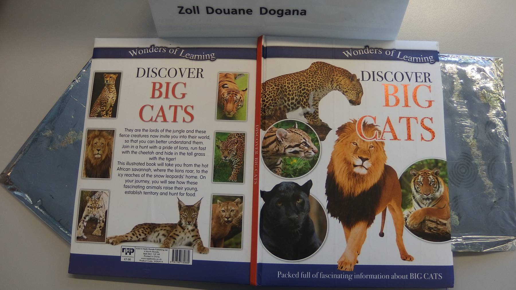 Die Drogen waren u.a. in diesem Buch über Wildkatzen versteckt.