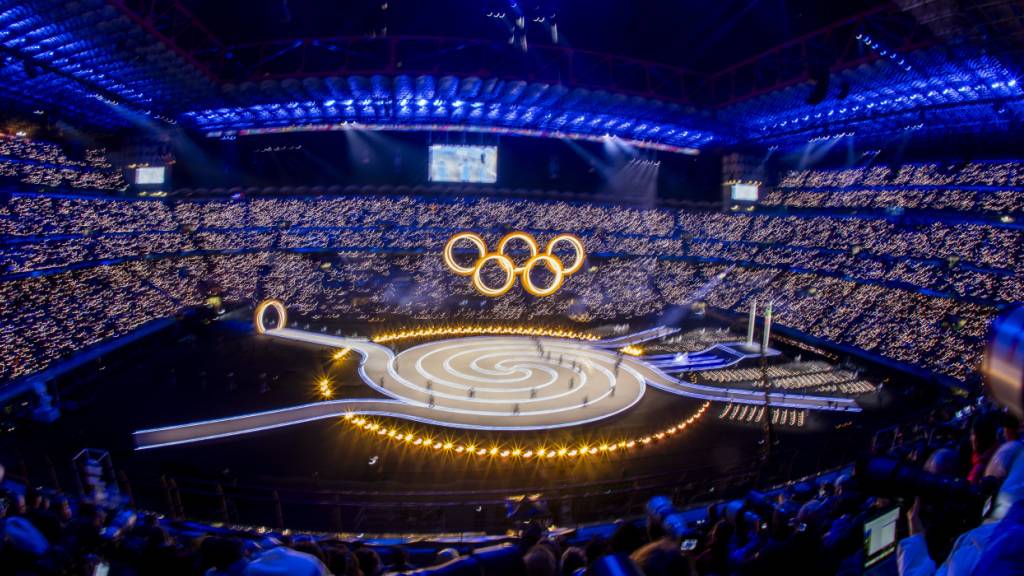 Bei den Wettbewerben der Olympischen Winterspiele ist auch viel Musik zu hören. Vor allem ein Lied, das schon bei der Eröffnungsfeier in Mailand eine Rolle spielte. (Archivbild)