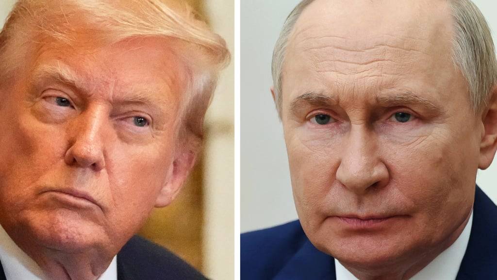 KOMBO - US-Präsident Donald Trump (l, Archivfoto vom 30.07.2025) und Russlands Präsident Wladimir Putin (Archivfoto vom 27.07.2025). Foto: Mark Schiefelbein/Mihail Metzel/AP/Pool Sputnik Government via AP/dpa