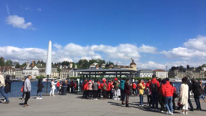 Grösste Reisegruppe in Luzern