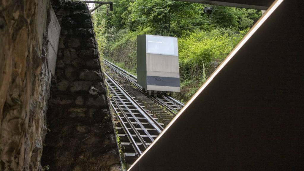 Die Gütschbahn in der Stadt Luzern.