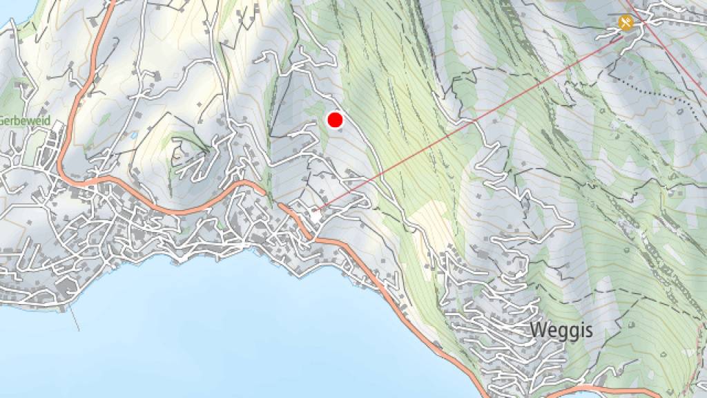 Die massiven Hangbewegungen ereigneten sich am Montag im Gebiet Tannenbergstrasse am Fuss der Rigi. Auch die unterhalb liegende Zingelistrasse war betroffen.