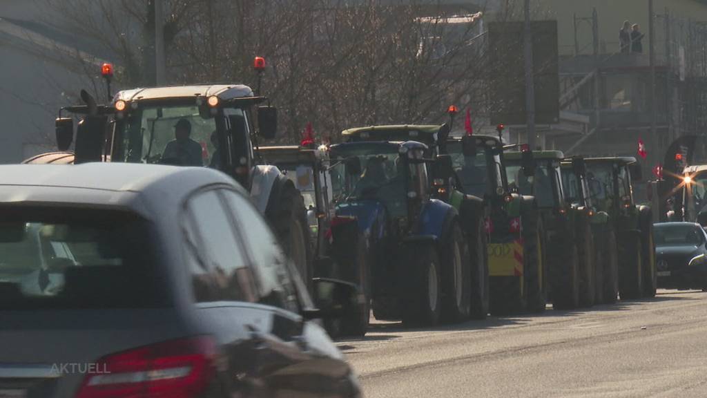 Traktorenkonvoi: Die Bauern protestieren jetzt auch im Aargau