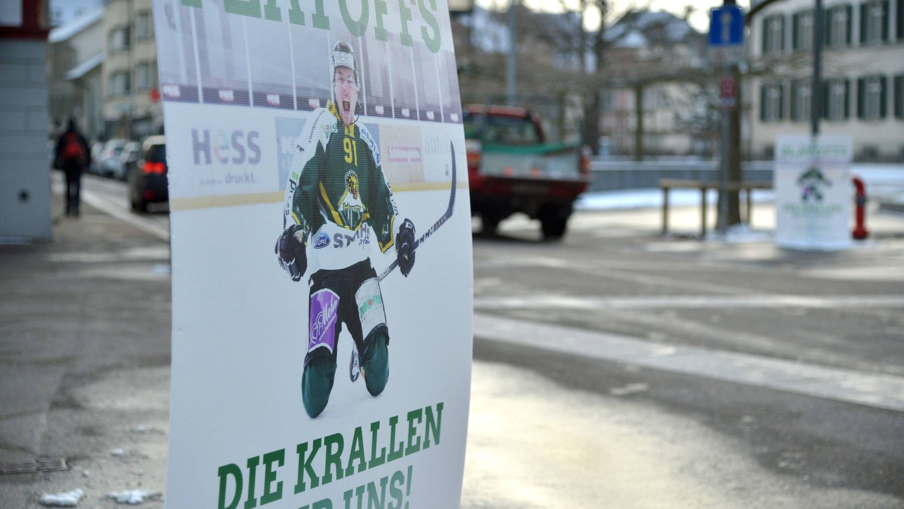 HCT-Plakate wie hier an der Rathausstrasse in Weinfelden waren während einer Woche im ganzen Dorf zu sehen.