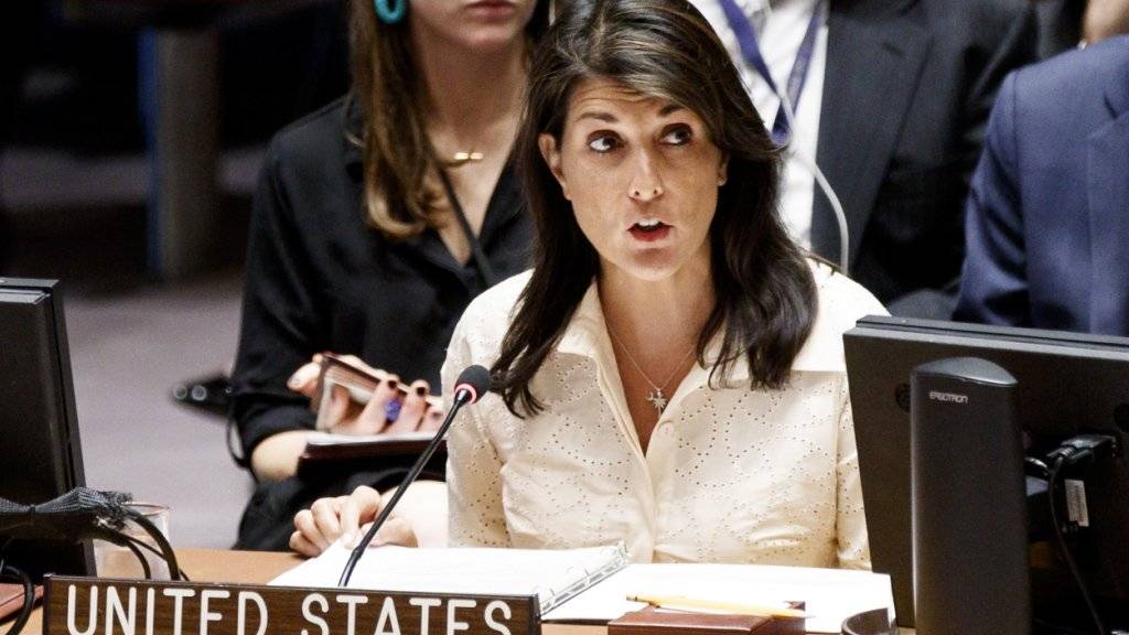 Die US-Botschafterin bei den Vereinten Nationen, Nikki Haley, hat am Dienstagabend die nächste Hiobsbotschaft der Trump-Administration verkündet: Die USA treten aus dem Uno-Menschenrechtsrat aus. (Archivbild)