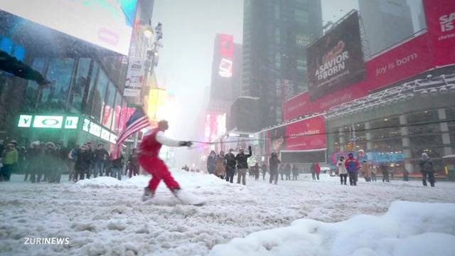 New York im Schneetaumel