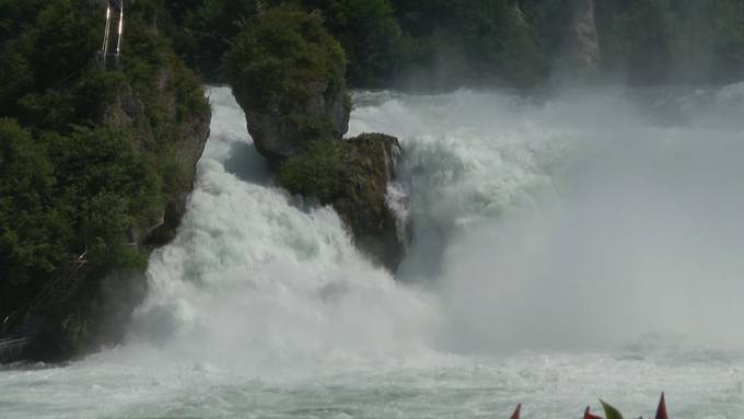 Tosende Wassermassen am Rheinfall
