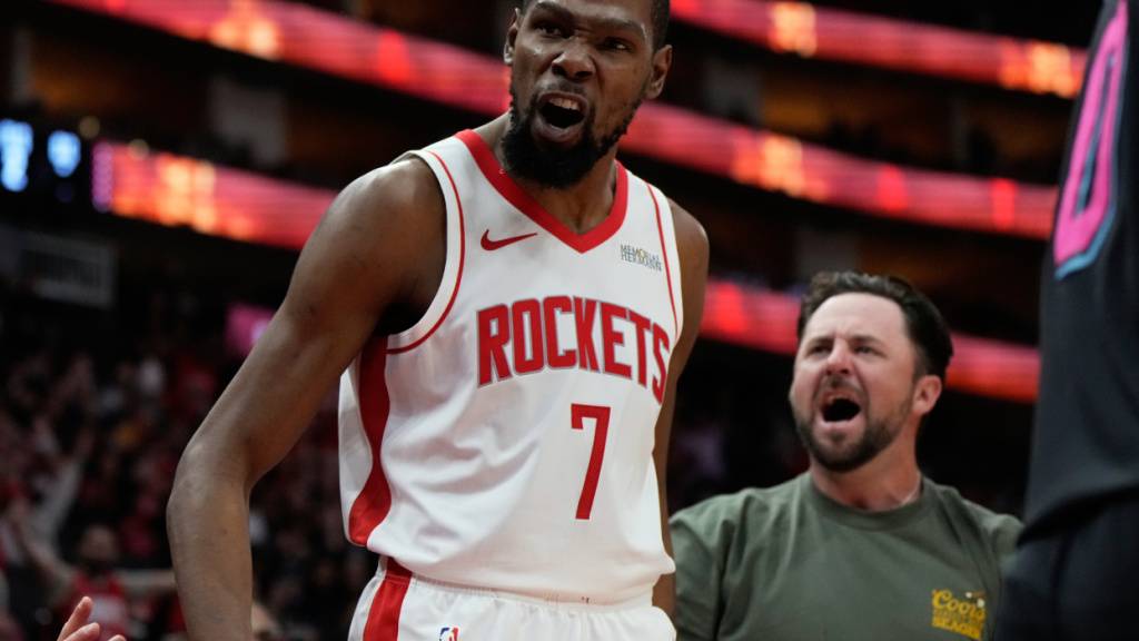 Auch Kevin Durant kann trotz 40 Punkten die Niederlage der Rockets nicht verhindern