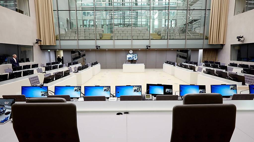ARCHIV - Der Gerichtssaal des Internationalen Strafgerichtshofes in Den Haag. Foto: Martijn Beekman/ANP/dpa