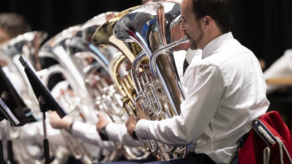 Der Musikverein Harmonie Schlieren im Kongresshaus Biel.