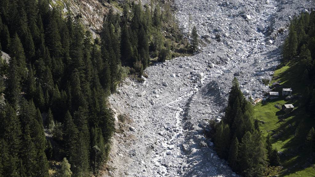 Dritter Felssturz im bündnerischen Bergell