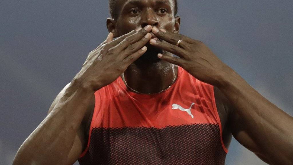 Die Küsschen zum Publikum von Usain Bolt