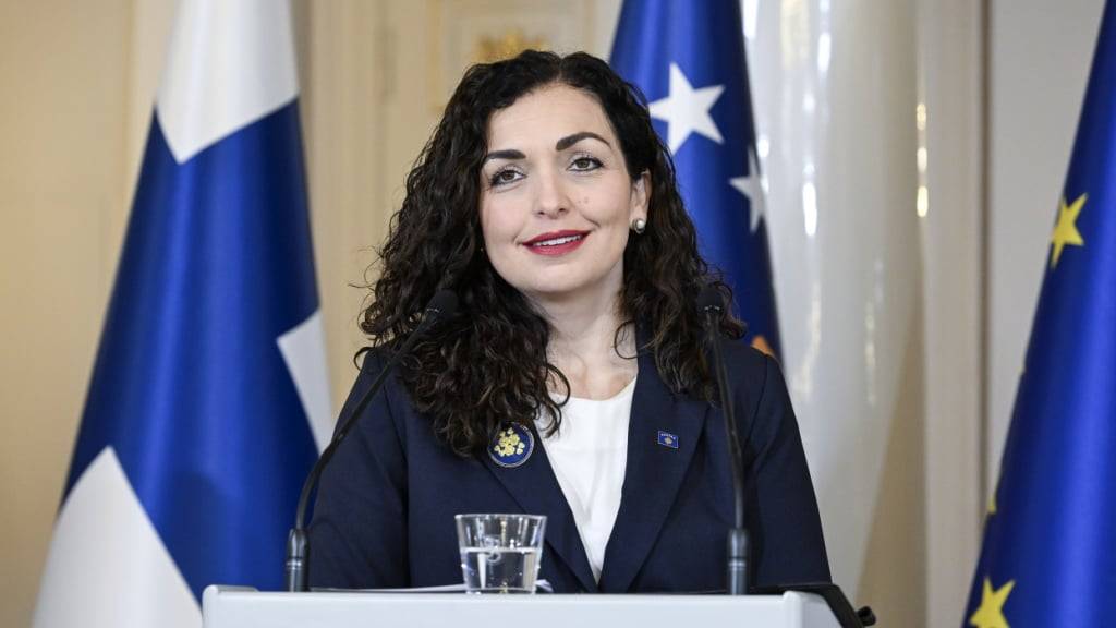 Kosovos Präsidentin Vjosa Osmani Sadriu - hier vor Kurzem in Helsinki - kommt für einen Staatsbesuch in die Schweiz. (Archivbild)