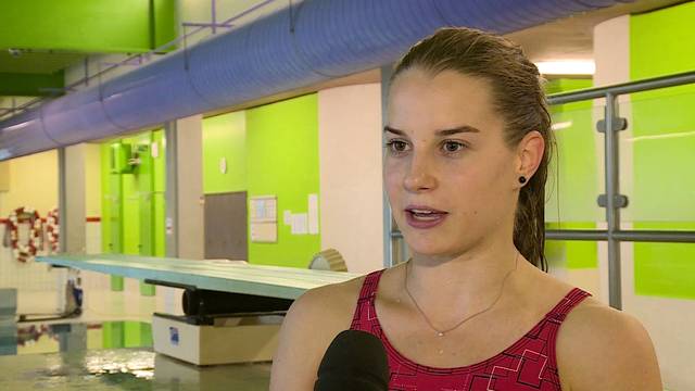 Nominierte Michelle Heimberg (17) hat die olympischen ...