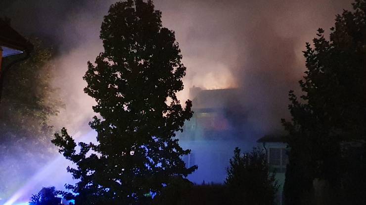 First images of the fire in Aarburg.