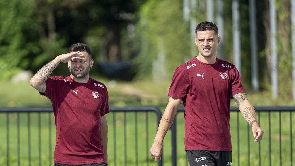 Granit Xhaka und Renato Steffen im Nati-Training